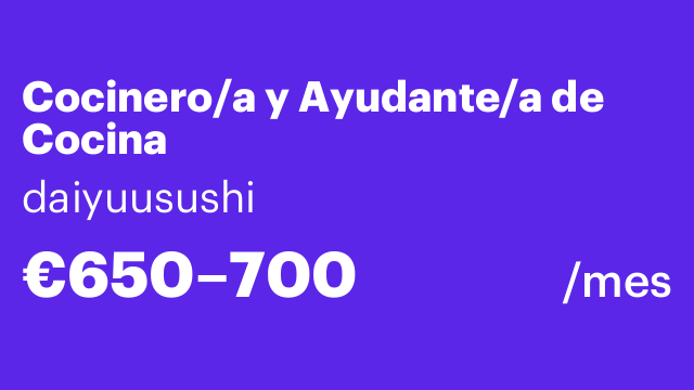 Cocinero/a y Ayudante/a de Cocina