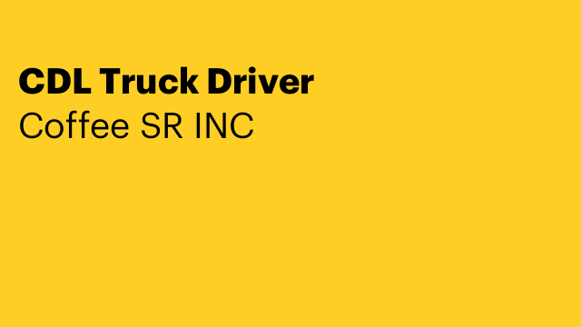 CDL Truck Driver