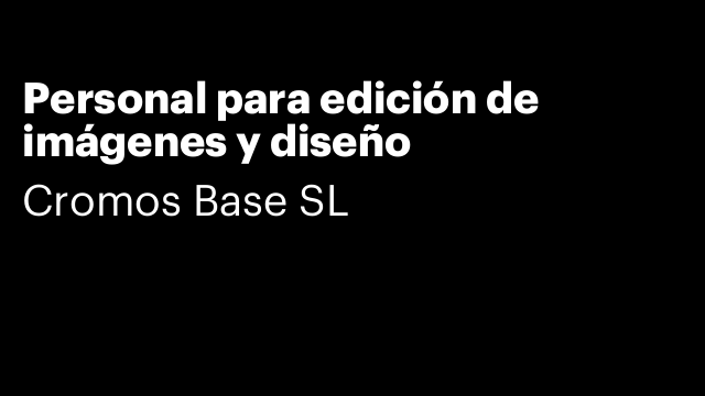 Personal para edición de imágenes y diseño