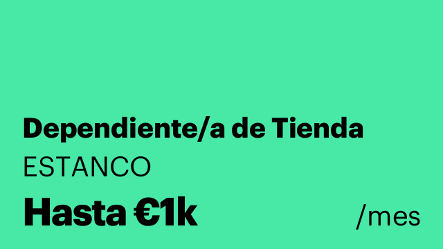 Dependiente/a de Tienda