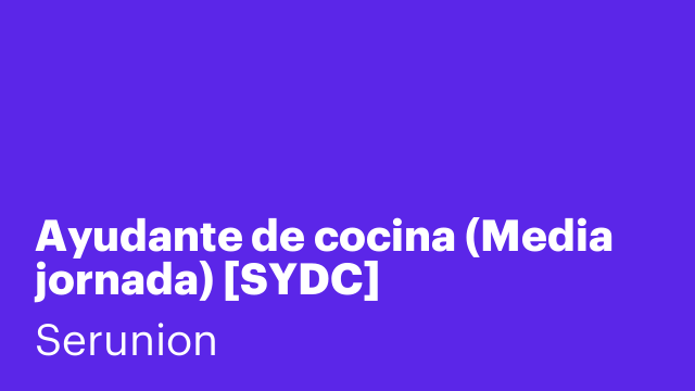 Ayudante de cocina (Media jornada) [SYDC]