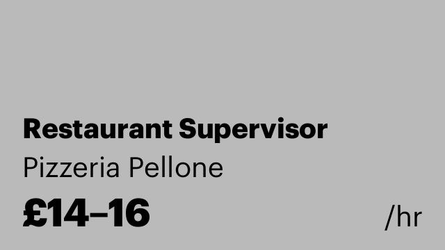 Restaurant Supervisor