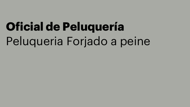 Oficial de Peluquería