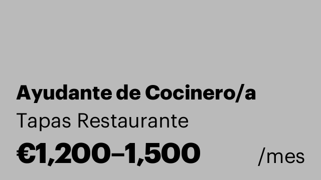 Ayudante de Cocinero/a