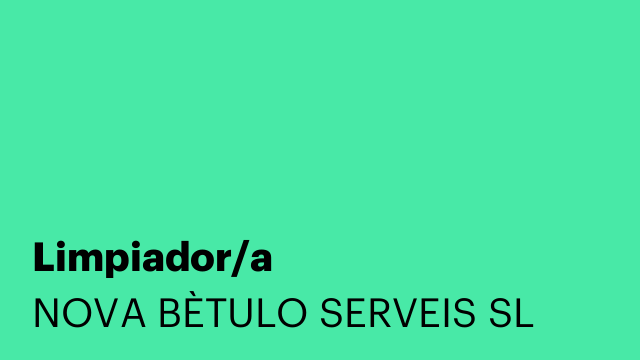 Limpiador/a