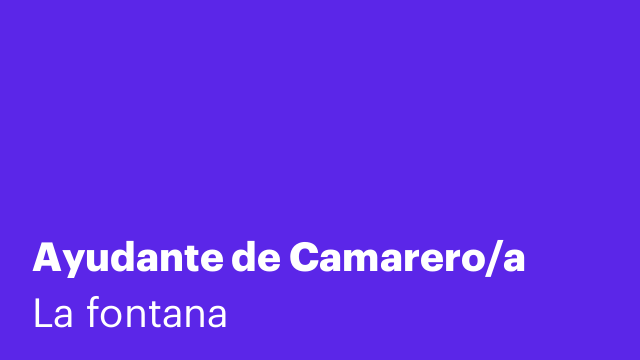 Ayudante de Camarero/a