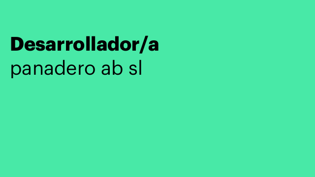 Desarrollador/a