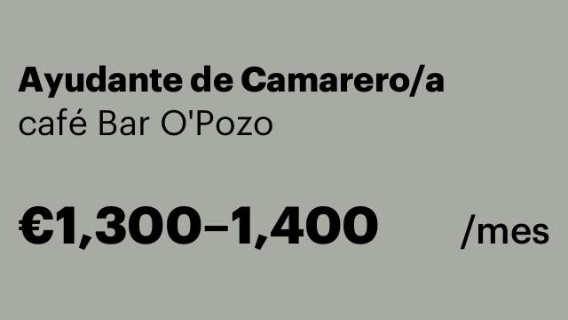 Ayudante de Camarero/a