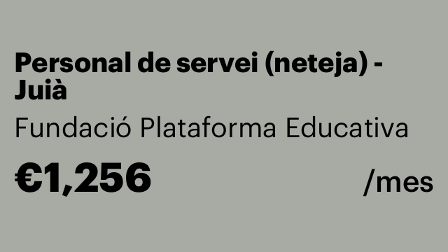 Personal de servei (neteja) - Juià