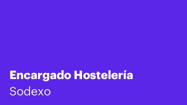 Encargado Hostelería