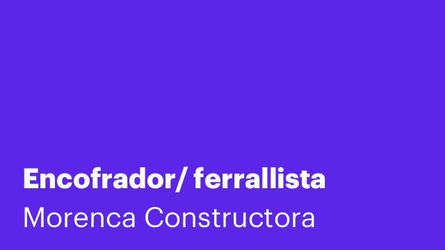 Encofrador/ ferrallista