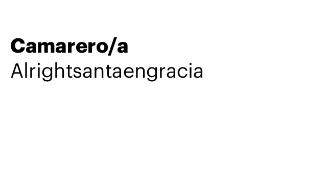 Camarero/a
