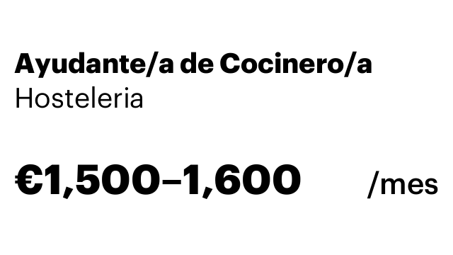 Ayudante/a de Cocinero/a
