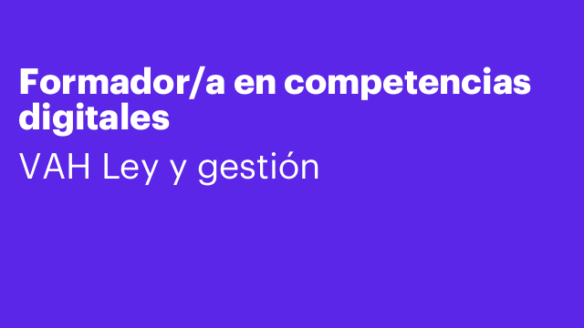 Formador/a en competencias digitales