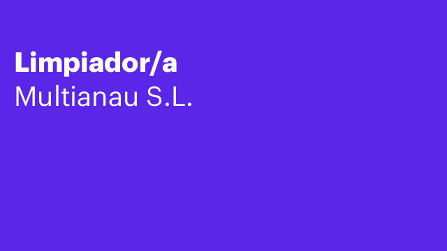 Limpiador/a