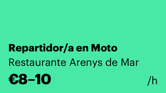 Repartidor/a en Moto