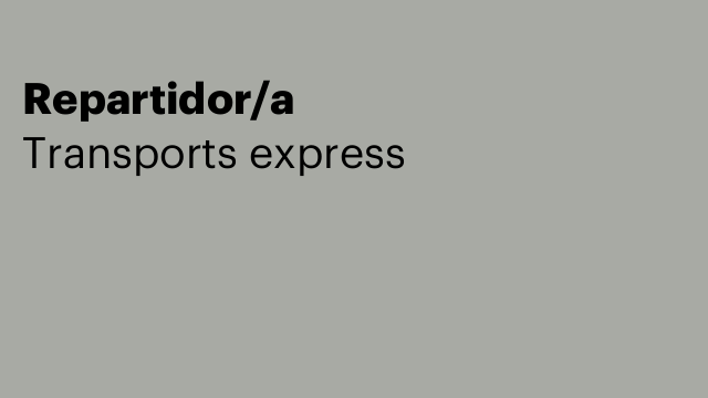 Repartidor/a