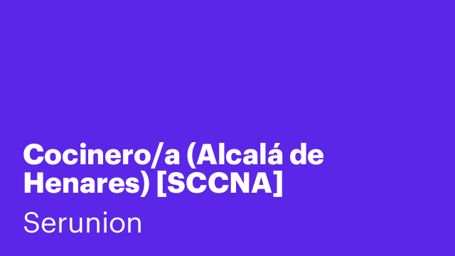 Cocinero/a (Alcalá de Henares) [SCCNA]