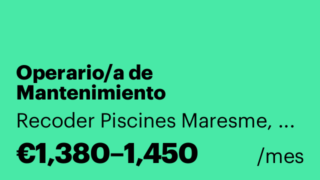 Operario/a de Mantenimiento