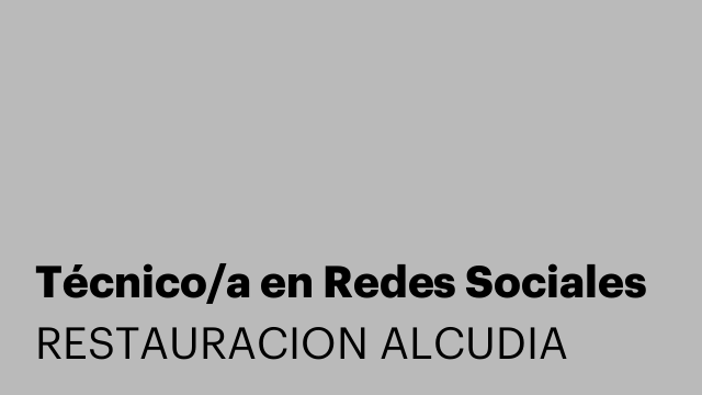 Técnico/a en Redes Sociales