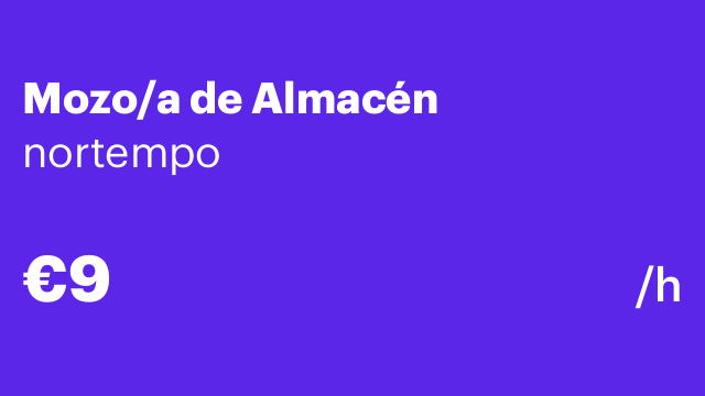 Mozo/a de Almacén