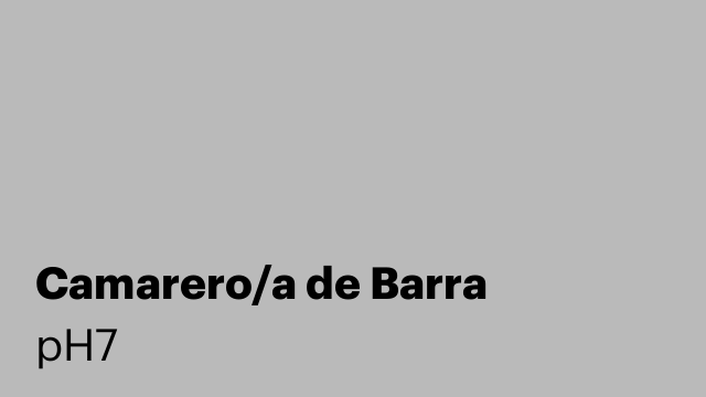 Camarero/a de Barra