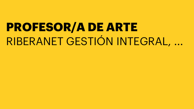 PROFESOR/A DE ARTE