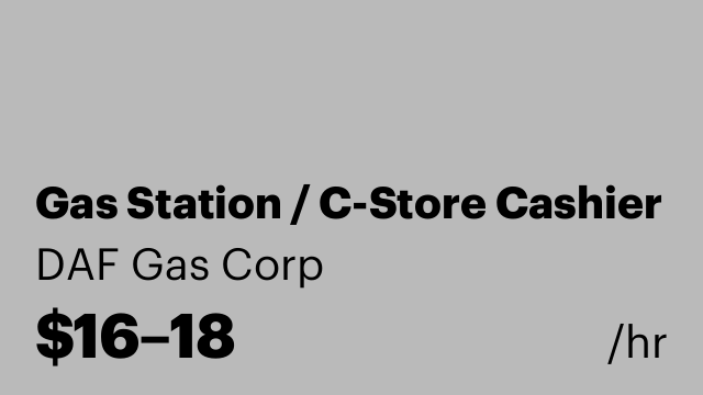 Gas Station / C-Store Cashier