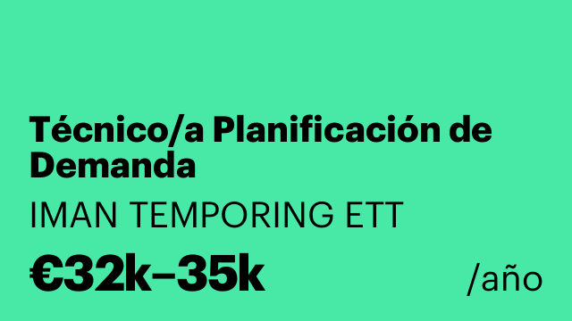 Técnico/a Planificación de Demanda