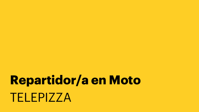 Repartidor/a en Moto