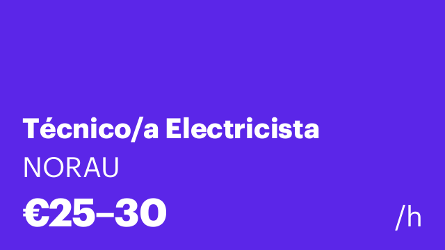 Técnico/a Electricista