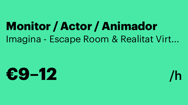 Monitor / Actor / Animador