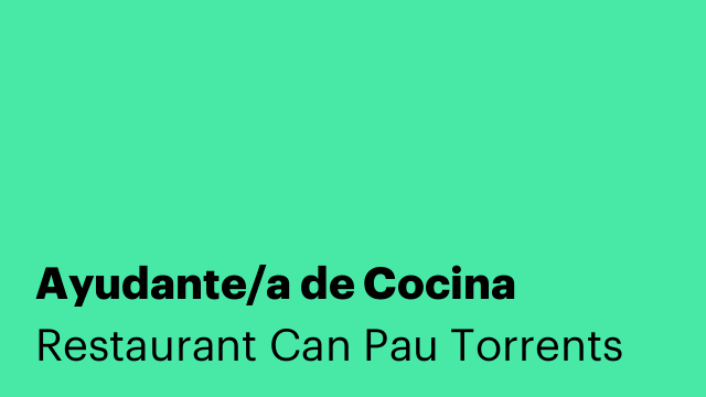 Ayudante/a de Cocina