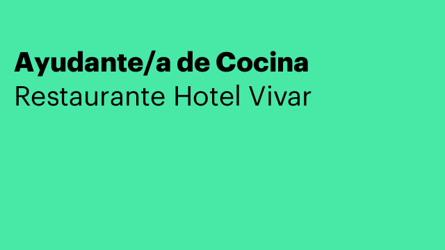 Ayudante/a de Cocina