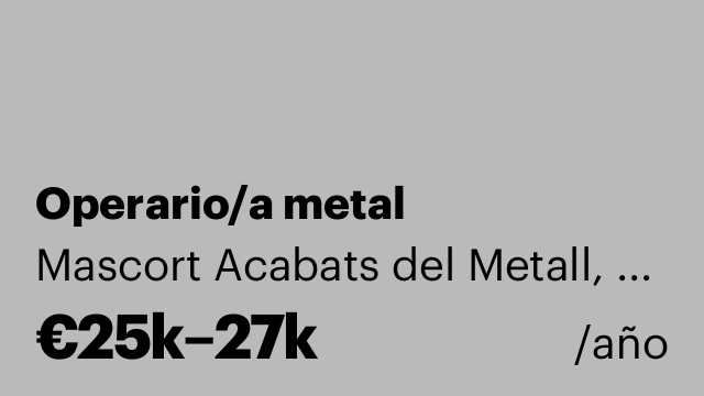Operario/a metal