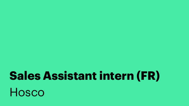 Sales Assistant intern (FR)