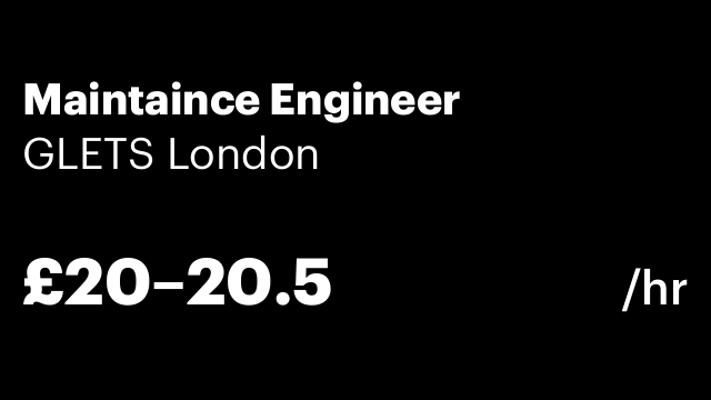 Maintaince Engineer
