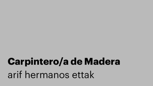 Carpintero/a de Madera