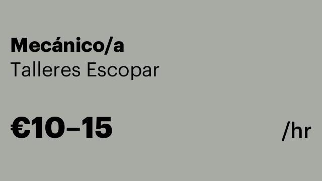 Mecánico/a