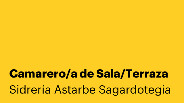 Camarero/a de Sala/Terraza