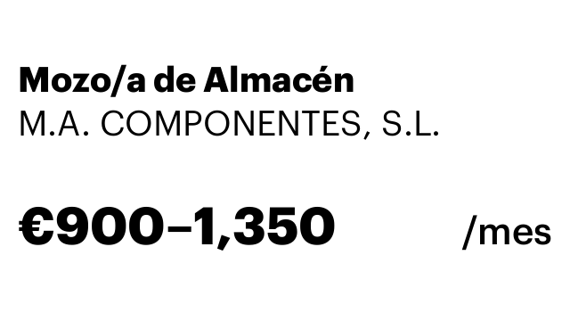 Mozo/a de Almacén