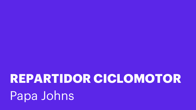REPARTIDOR CICLOMOTOR