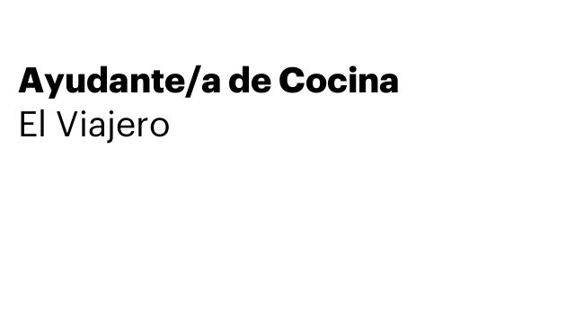 Ayudante/a de Cocina