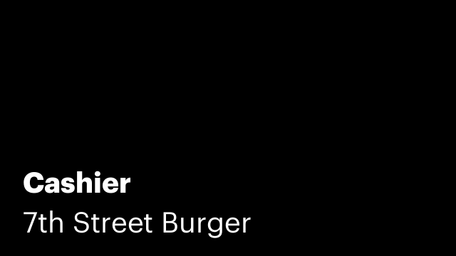 Cashier