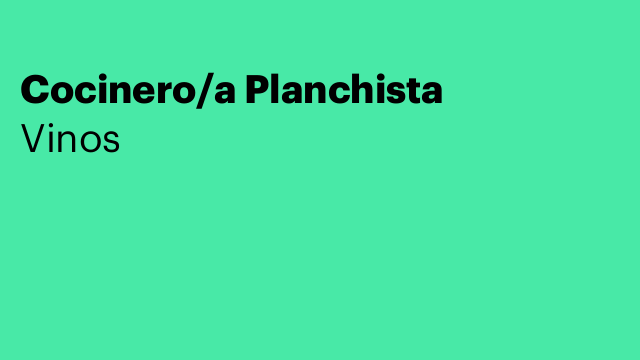 Cocinero/a Planchista