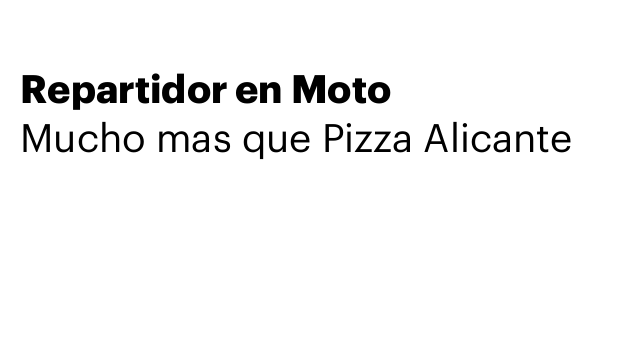 Repartidor en Moto
