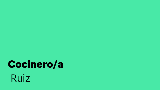 Cocinero/a