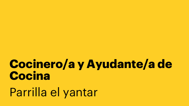 Cocinero/a y Ayudante/a de Cocina
