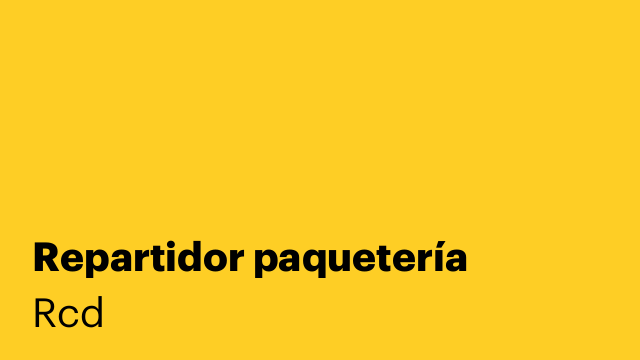 Repartidor paquetería