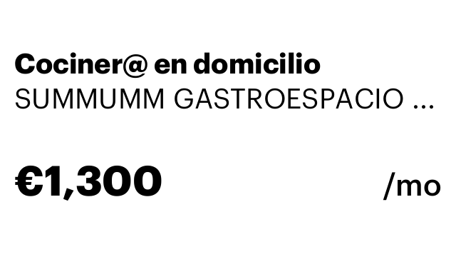 Cociner@ en domicilio